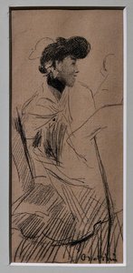 Sittende elegant kvinne av Giovanni Boldini
