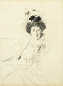 Studie av prinsesse Niscemi av Giovanni Boldini