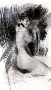 Kvinne sittende, c1920 av Giovanni Boldini