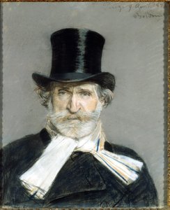 portrett av Giuseppe Verdi i 1886. Dessin de Giuseppe Boldini (1842-1931). Roma. Galleri for moderne kunst av Giovanni Boldini
