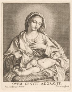 Jomfruen og det sovende barnet av Giovanni Bottani, after Giuseppe Bottani