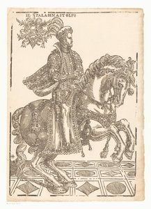 Astolfo på hesteryggen Il paladin Astolfo (tittel på objekt) av Giovanni Britto