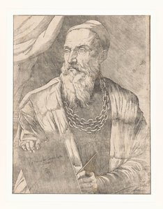 Portrett av kunstneren Titian av Giovanni Britto