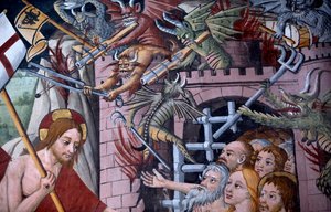 Nedstigning til helvete, ca. 1492 (detalj av 3702448) av Giovanni Canavesio