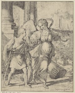 Tobias i Angel av Giovanni Citosibio Guidi
