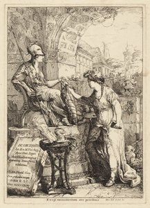 Egi Monumentum (kunst som skriver inn Minervas skjold)