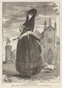 Le Zendale (Kvinne i hette, eller kvinnen som vender tilbake fra kirken)