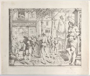 The Martyrdom of Saint Christopher, Secondo Quadro, 1776. av Giovanni David