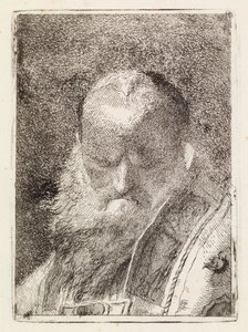 En biskop (hodet av en gammel mann) av Giovanni Domenico Tiepolo