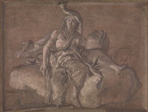 Afrika. av Giovanni Domenico Tiepolo