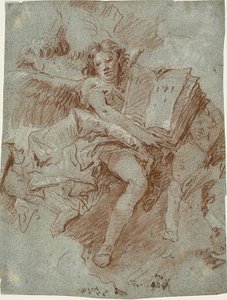En engel med en bok av Giovanni Domenico Tiepolo
