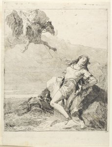 Angelica Bound og i ferd med å bli fortært av sjømonsteret av Giovanni Domenico Tiepolo