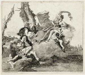 Armida møter den sovende Rinaldo av Giovanni Domenico Tiepolo