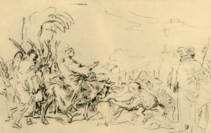 Kristi inntog i Jerusalem, c1759, 1928 av Giovanni Domenico Tiepolo