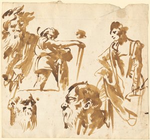 Figurer og ansikter av Giovanni Domenico Tiepolo