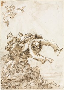 Gud Faderen med engler og kjeruber, 1758 eller senere. av Giovanni Domenico Tiepolo