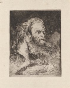 Head of an Oriental, A Book in Hand, fra Raccolta di Teste (Samling av hoder) av Giovanni Domenico Tiepolo