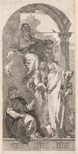 Madonna med de hellige Agnes, Catherine og Rosa av Giovanni Domenico Tiepolo