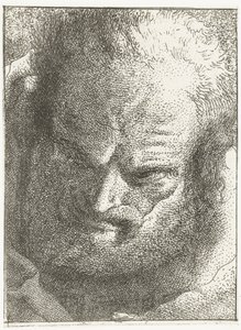 Mann ser ned Samling av hoder (serietittel) Raccolta di Teste (serietittel) av Giovanni Domenico Tiepolo