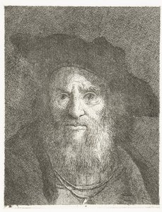 Mann med beret Samling av hoder (serietittel) Raccolta di Teste (serietittel) av Giovanni Domenico Tiepolo