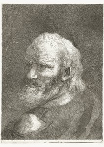 Mann med bar skulder Samling av hoder (serietittel) Raccolta di Teste (serietittel) av Giovanni Domenico Tiepolo