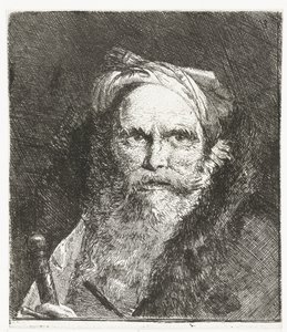 Mann med sverd Samling av hoder (serietittel) Raccolta di Teste (serietittel) av Giovanni Domenico Tiepolo