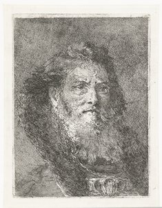 Mann uten hodeplagg Samling av hoder (serietittel) Raccolta di Teste (serietittel) av Giovanni Domenico Tiepolo