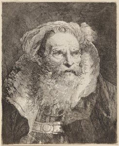 Gammel mann som mediterer av Giovanni Domenico Tiepolo