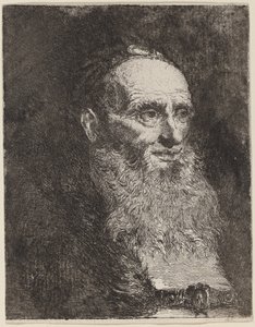 Gammel mann med skjegg av Giovanni Domenico Tiepolo