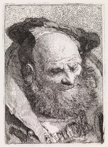 Gammel mann med skjegg av Giovanni Domenico Tiepolo