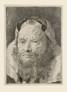 Gammel mann med skjegg, fra Raccolta di Teste (Samling av hoder) av Giovanni Domenico Tiepolo