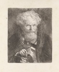 Gammel mann med hjelm, fra Raccolta di Teste (Hodersamling) av Giovanni Domenico Tiepolo