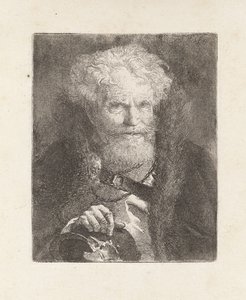 Gammel mann med hjelm, fra Raccolta di Teste (Samling av hoder) av Giovanni Domenico Tiepolo