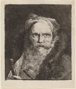 Gammel mann med sverd av Giovanni Domenico Tiepolo