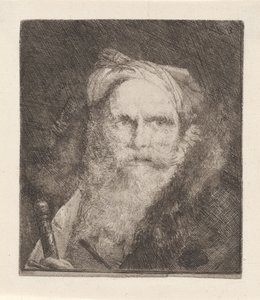 Gammel mann med et sverd, fra Raccolta di Teste (Samling av hoder) av Giovanni Domenico Tiepolo