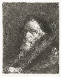 Gammel mann i pels Samling av hoder (serietittel) Raccolta di Teste (serietittel) av Giovanni Domenico Tiepolo