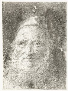 Gammel mann med pelslue Samling av hoder (serietittel) Raccolta di Teste (serietittel) av Giovanni Domenico Tiepolo