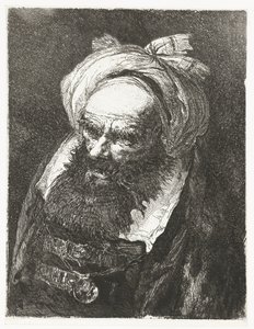 Gammel mann med turban Samling av hoder (serietittel) Raccolta di Teste (serietittel) av Giovanni Domenico Tiepolo