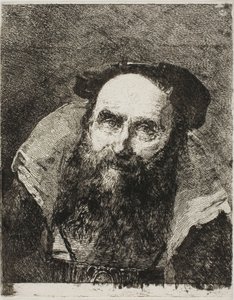 Smilende gammel mann av Giovanni Domenico Tiepolo