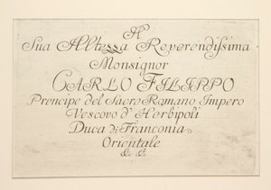 The Dedication, fra serien Picturesque Ideas over the Flight into Egypt (Flight into Egypt) av Giovanni Domenico Tiepolo