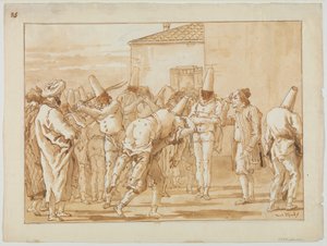 Piskingen av Punchinello av Giovanni Domenico Tiepolo