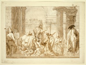 Ekteskapet til Punchinellos far av Giovanni Domenico Tiepolo