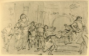 Makkabeernes mor før Antiokus, c1759, 1928 av Giovanni Domenico Tiepolo