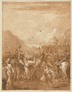 Avskjeden mellom de hellige Peter og Paulus av Giovanni Domenico Tiepolo