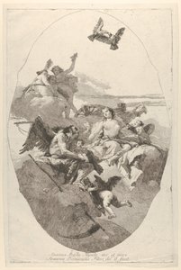 Venus overlater Amor til tiden, 1758-80. av Giovanni Domenico Tiepolo
