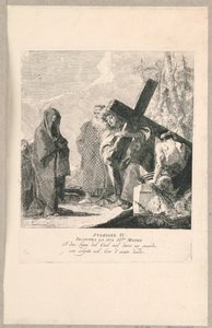 Via crucis - Stasjon IV, Han møter sin mor av Giovanni Domenico Tiepolo