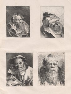 Samling av hoder (del I og II) av Giovanni Domenico Tiepolo, after Giovanni Battista Tiepolo