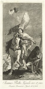 Den hellige Jakob av Compostela av Giovanni Domenico Tiepolo after Giovanni Battista Tiepolo