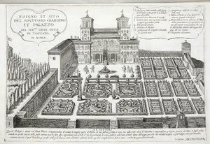 Utsikt over hagene og palasset til storhertugen av Toscana, Roma av Giovanni Domenico de
