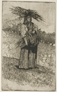 Boscaiola av Giovanni Fattori